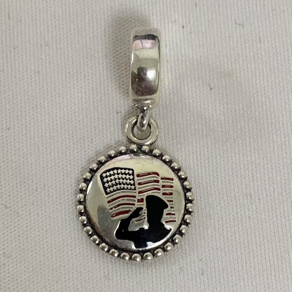 Pandora American Police Charm, S925 Silver Jewelry